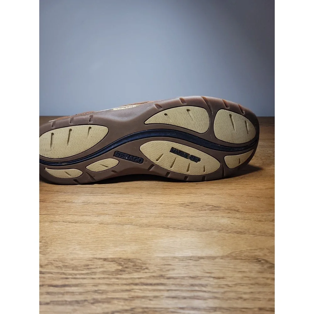 Sebago Clovehitch II Ambergold Brown Leather Boat Shoes Mens 10.5 M Marine Grip